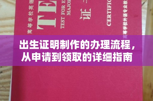 乳源出生证明制作的办理流程，从申请到领取的详细指南