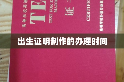 乳源出生证明制作的办理时间