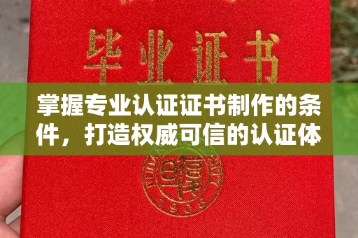 乳源掌握专业认证证书制作的条件，打造权威可信的认证体系