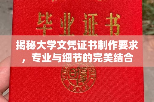 乳源揭秘大学文凭证书制作要求，专业与细节的完美结合