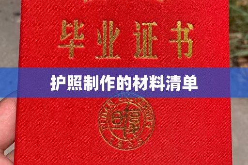 乳源护照制作的材料清单